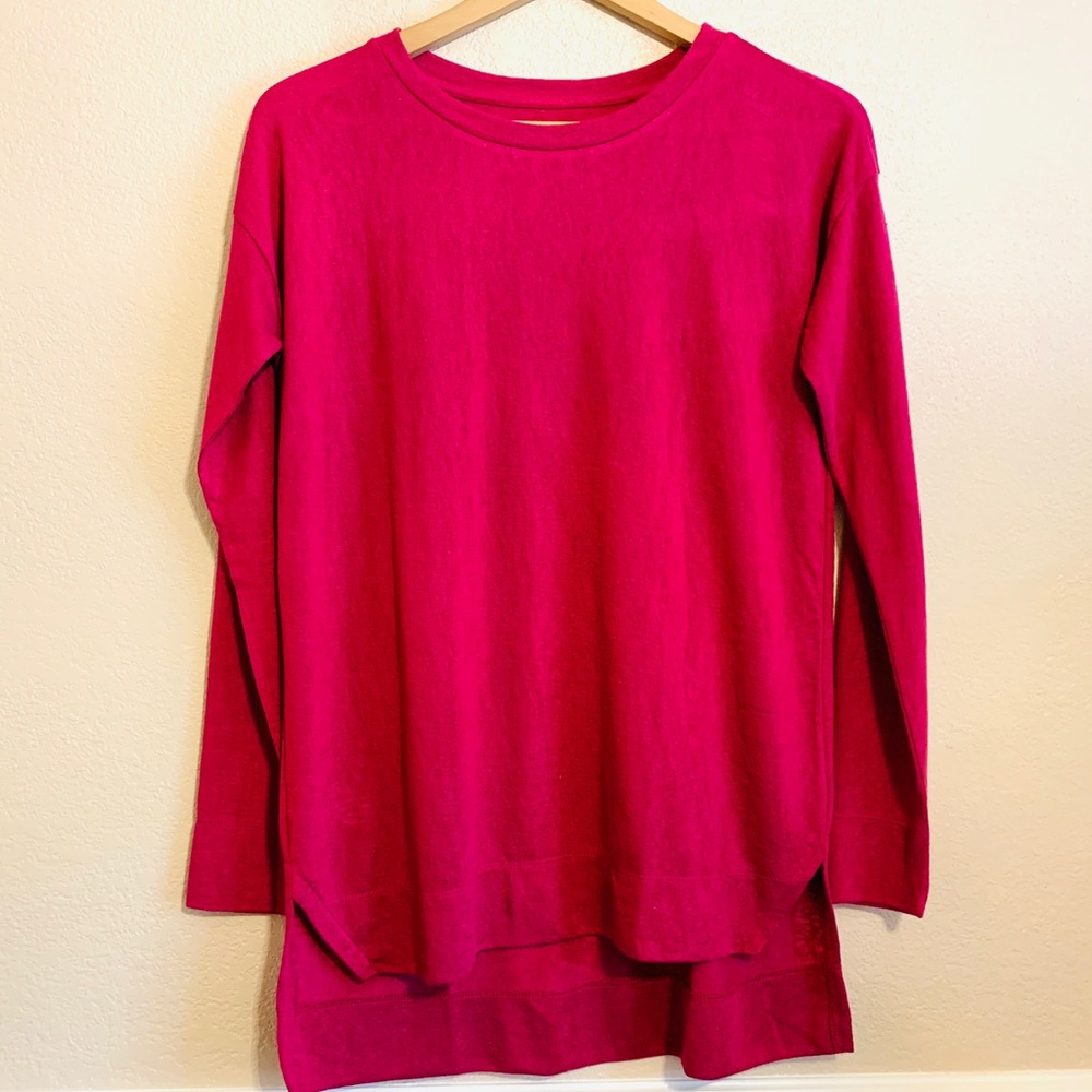 Ann Taylor LOFT Soft Cozy LS Fleece Tunic T-Shirt